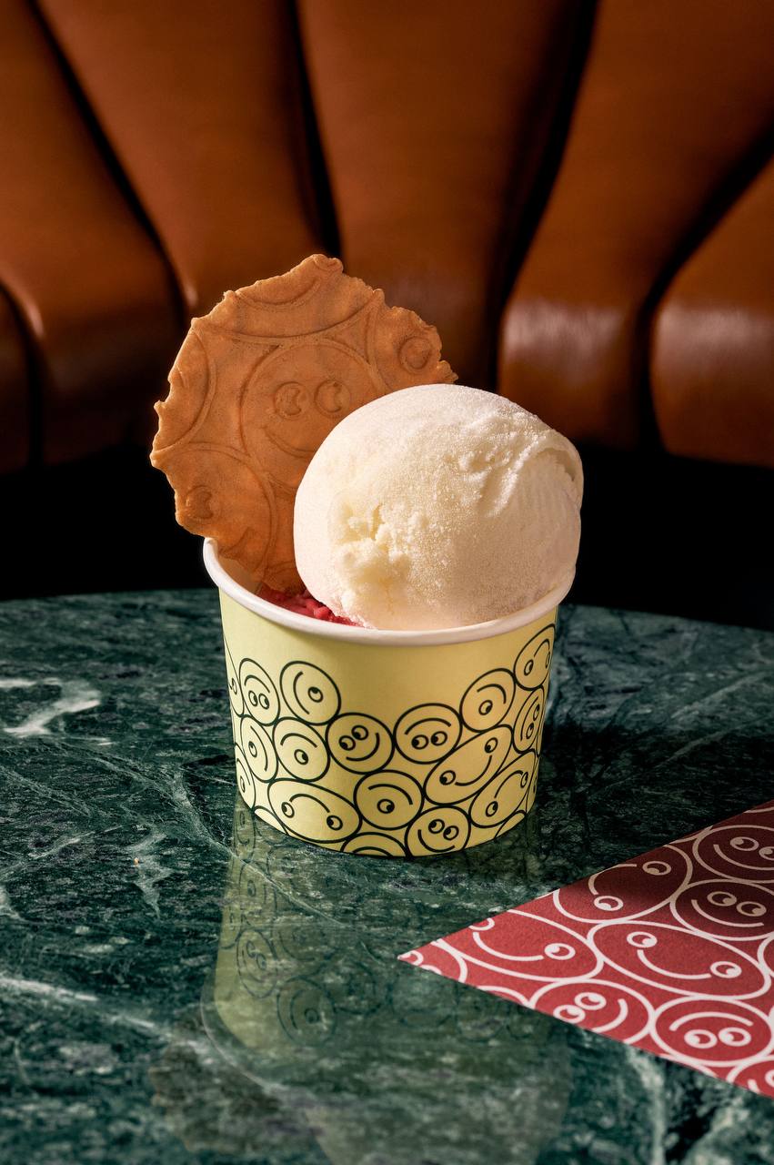 A Mondo gelato cup at Sauna Bath House