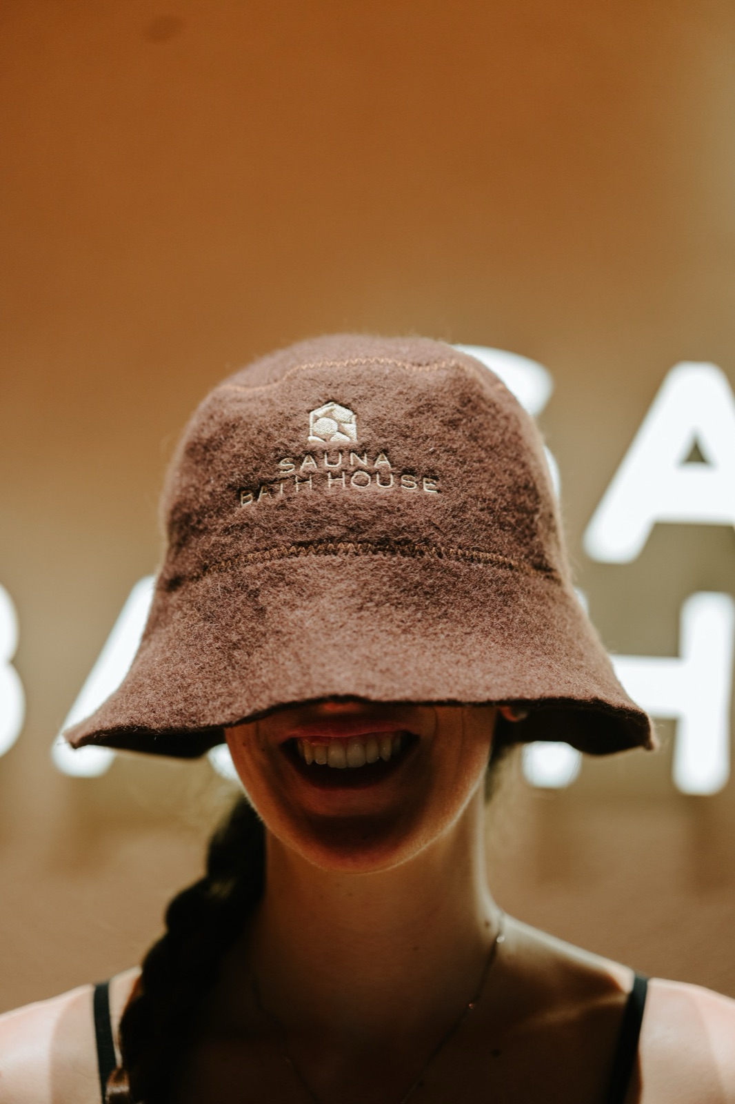 A guest wearing the SBH wool hat